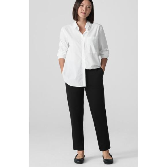 Eileen Fisher Pants Womens PP Petite Taper Ankle Trouser Washable Stretch Crepe - Picture 1 of 13